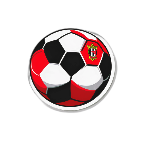 Мяч, украшенный цветами команд Flamengo и Vasco da Gama