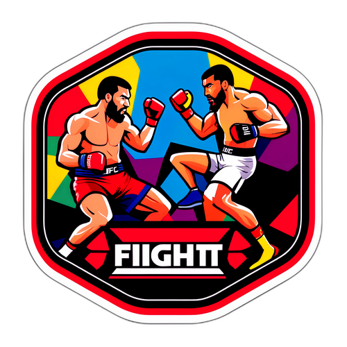 Colorful UFC Fight Night Sticker