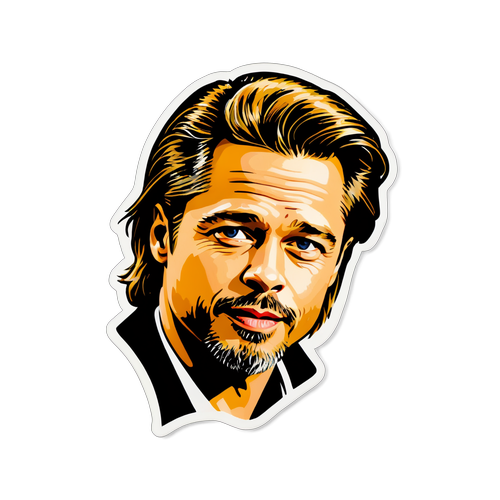 Brad Pitt w stylu vintage z akcentami filmowymi