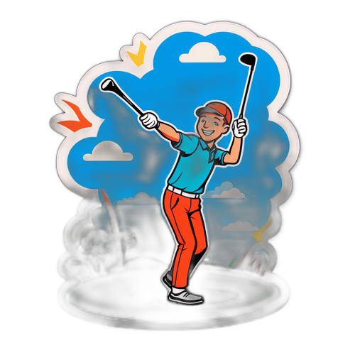Golfbaan Sticker met Blijvende Swing