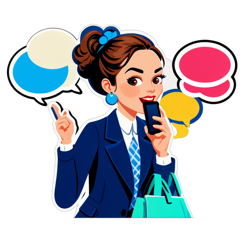 Ragazza Gossip in Stile Cartone Animato