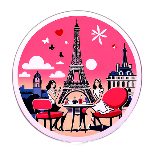 Romantisk Parisisk Scene