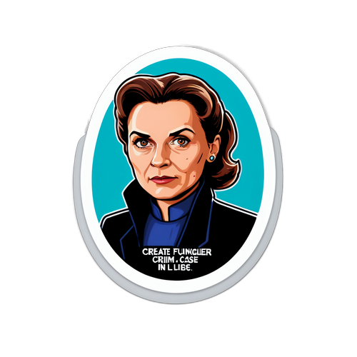 Maria Furtwängler Sticker mit Kriminalfall