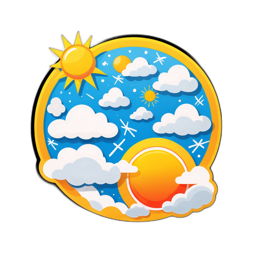 Glad väderklistermärke