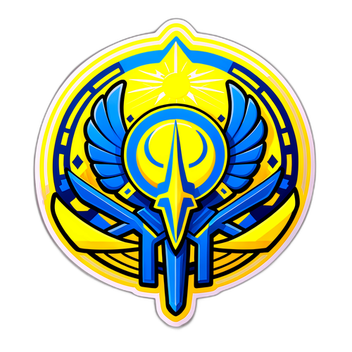 Ілюстрація, що відображає оборонну стратегію України в абстрактному стилі