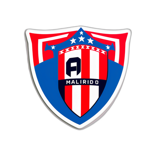 Stylischer Aufkleber von Atletico Madrid