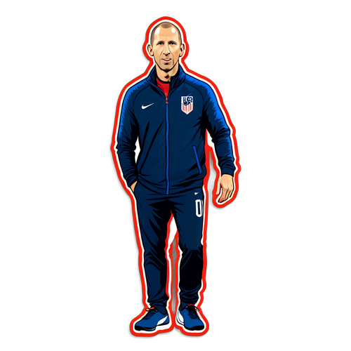 Unleash Your Patriotism: Eye-Catching Gregg Berhalter Sticker for USMNT Fans!