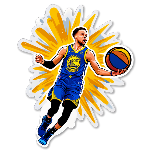 Dynamic Sticker ni Stephen Curry na Nagsashoot ng Three-Pointer