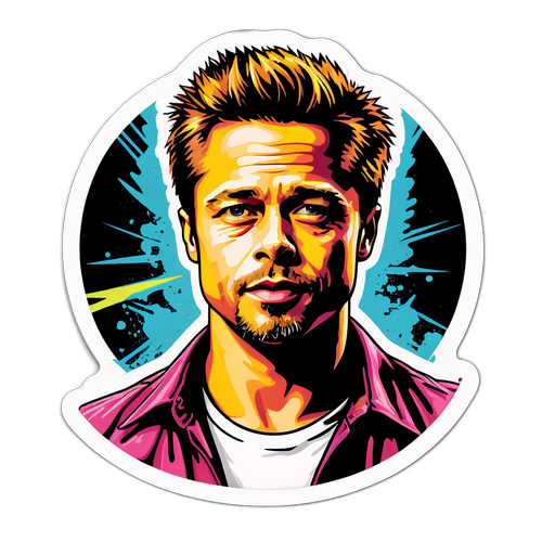 Adesivo di Brad Pitt in 'Fight Club'