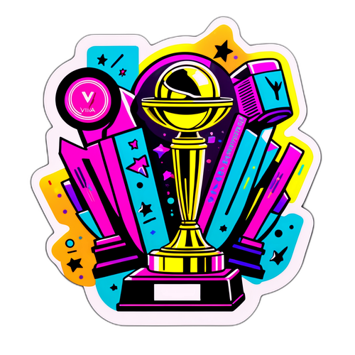 Makulay na Sticker ng VMA Trophies para sa 2025 VMAs