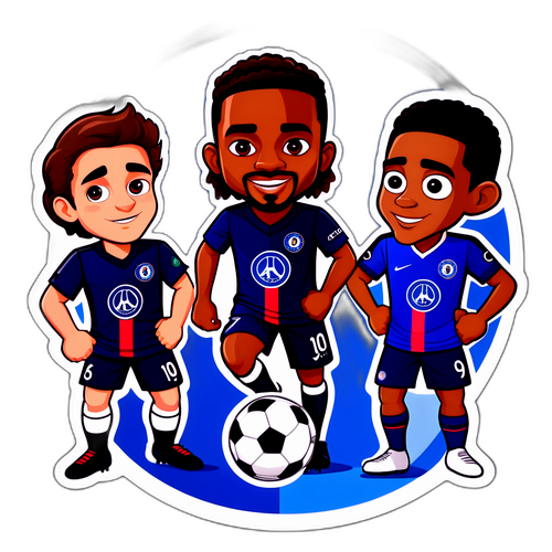 Amüsante Fußball-Sticker: Chelsea vs. PSG
