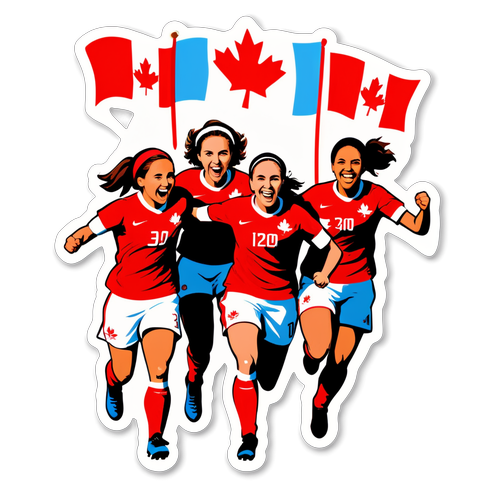 Unleash the Passion: Celebrate Soccer Glory with the Canada Women's Team Sticker!