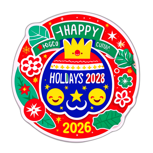 Stiker Meriah 'Selamat Hari Raya 2026'