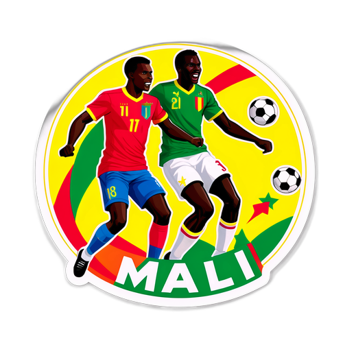 Thiết kế nhãn dán năng động của đội bóng quốc gia Mali
