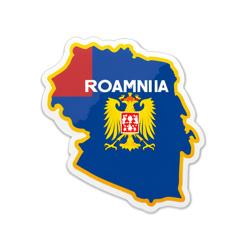 Sticker cu harta României