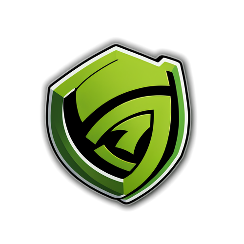 スタイリッシュに配置されたNVIDIAロゴのステッカー