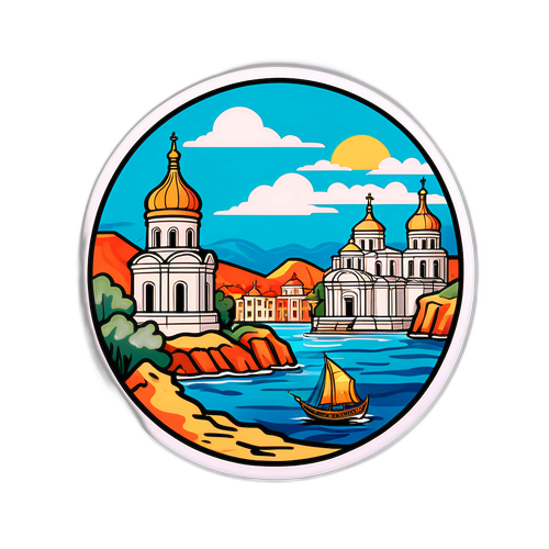 Стікери з древньою архітектурою Калینівки