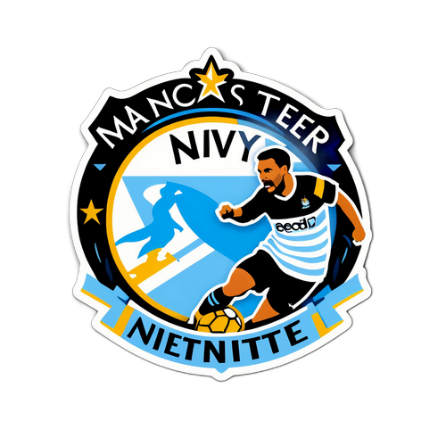 סטיקר המתאר את היריבות הדינמית בין מנצ'סטר סיטי לניוקאסל יונייטד