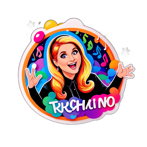 Retro stylový sticker Meghan Trainor