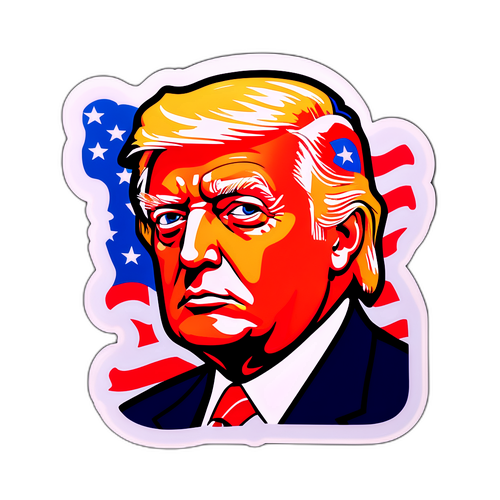 Trumpinspirerad klistermärke