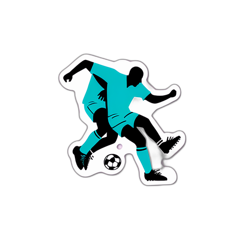 Design minimalist pentru un sticker de fotbal