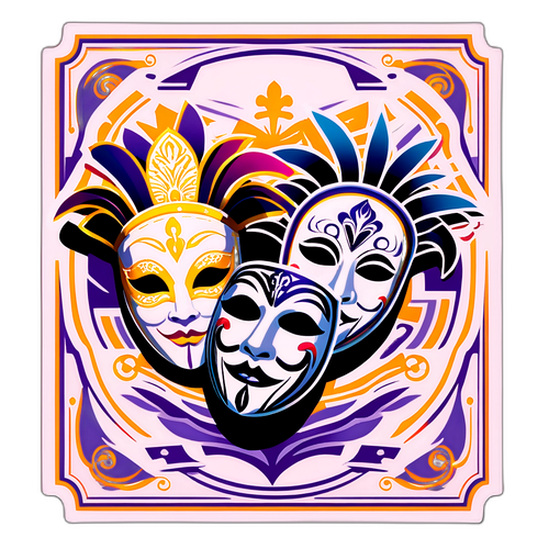 Nálepka s divadelními prvky