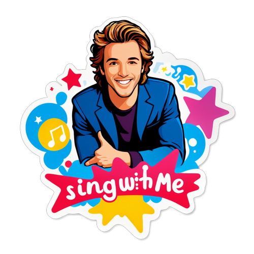 Nick Schilder als Popster: Zing Mee met deze Verbluffende Sticker!