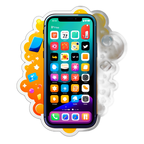 Sticker Kartun Telefon Pintar iPhone 17 Pro