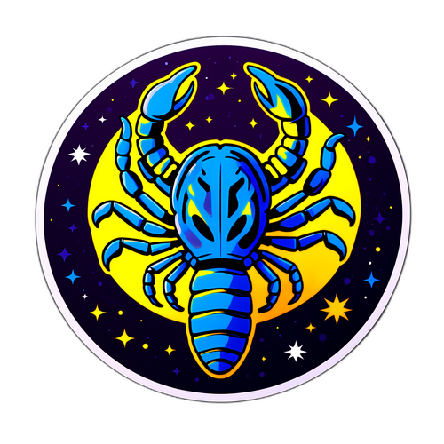 Akrep Burcu Sanat Sticker Tasarımı