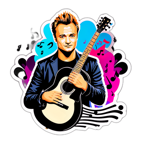 David Hallyday Muzikale Sticker