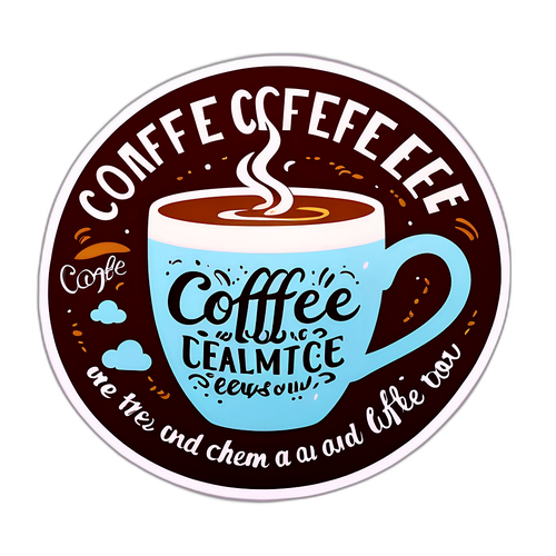 Stylizovaný hrníček kávy s párou