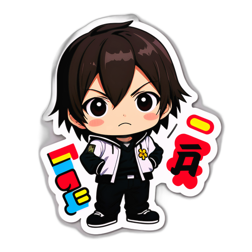 可愛いフォントで描かれた名セリフステッカー