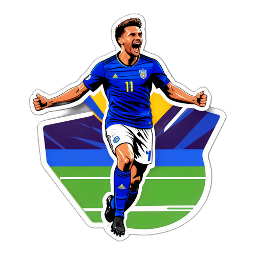 Stiker Benjamin Sesko Merayakan Gol