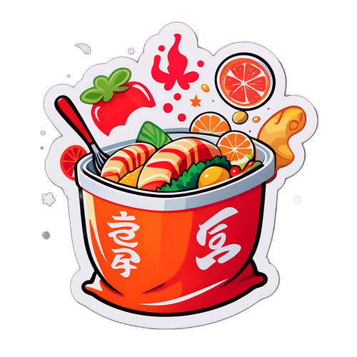 大戸屋の福袋にちなんだ楽しいステッカー