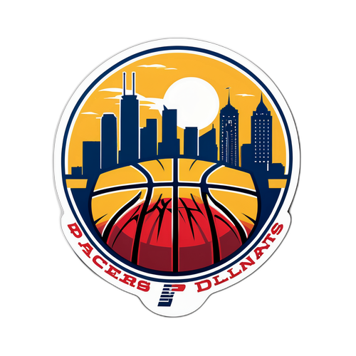 Balón de baloncesto con colores de los Pacers y Hawks