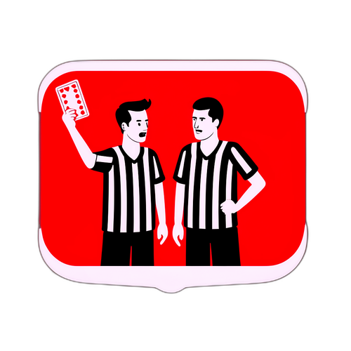 Debate entre árbitros sobre tarjeta roja