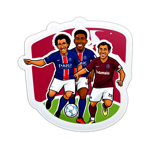 Metz vs PSG - Karikatyyripelaajat