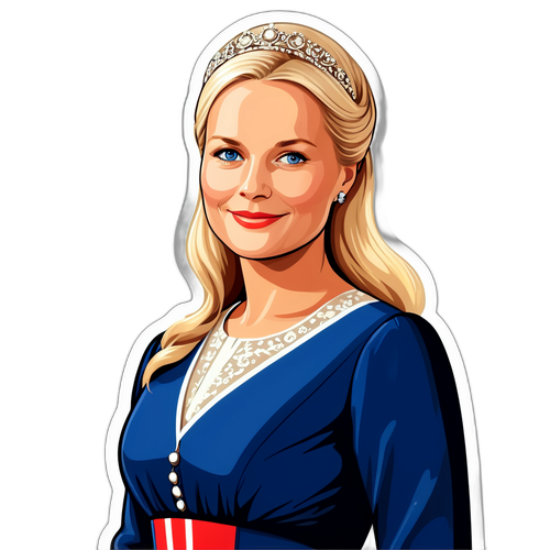 Elegant Mette Marit Sticker