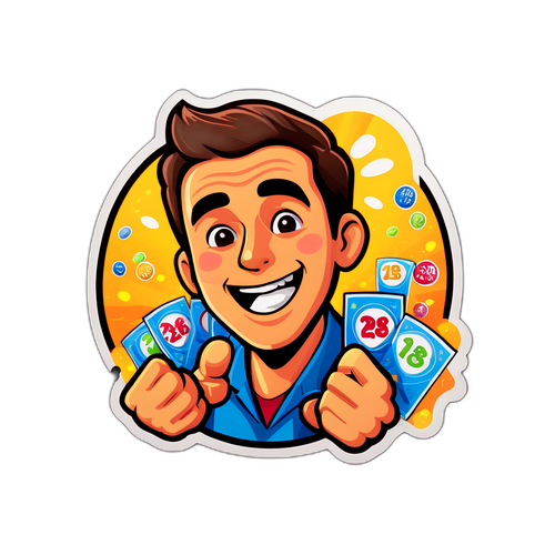 Sticker vui vẻ chờ kết quả xổ số