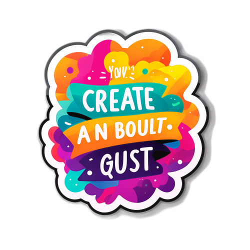 Motywacyjny naklejka z inspirującym cytatem