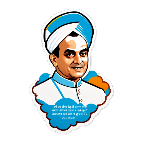 राजीव गांधी की श्रद्धांजलि स्टिकर