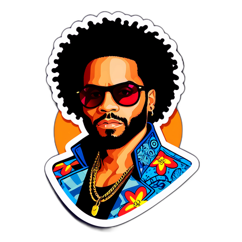 Lenny Kravitz Fashion Icon Sticker
