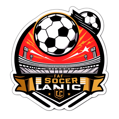 Een levendig ontwerp dat de voetbalwedstrijd tussen LAFC en ES Tunis weergeeft