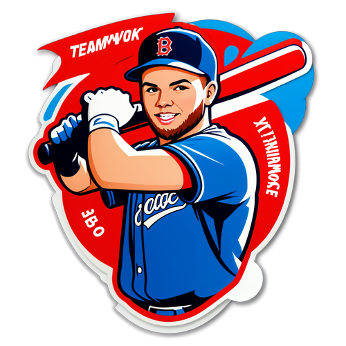 Energetic Baseball Sticker Featuring Alex Verdugo