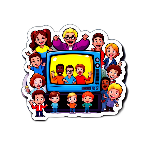 Vtipná E4 nálepka s parodií na slavný televizní pořad