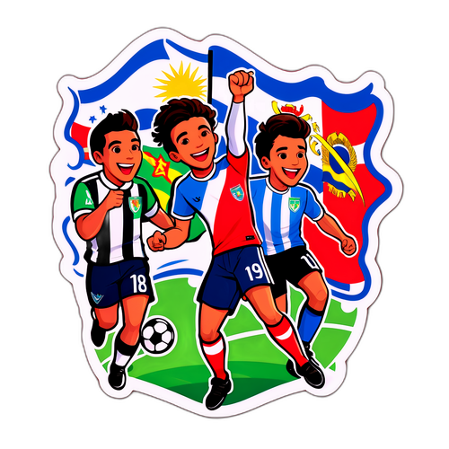 Adesivo Empolgado do Jogo Nacional x Juventud