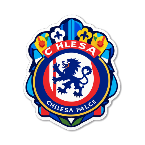 Sticker ya Chelsea ikizungukwa na Vitu vya Crystal Palace