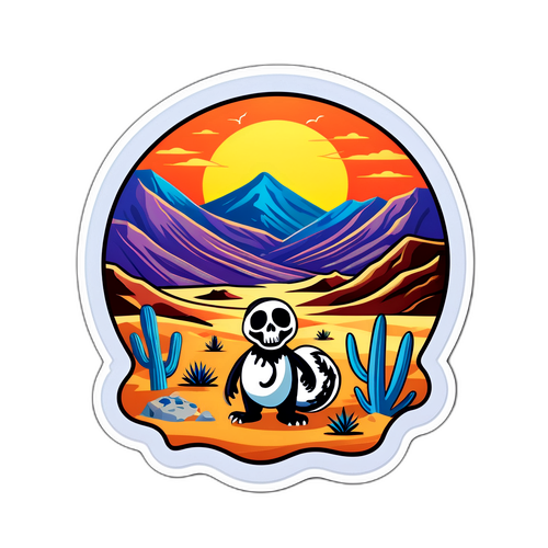 En eventyrlig tegneserie af Death Valley dyreliv