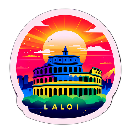 Sticker yenye mandhari ya jiji la Lazio, Italia