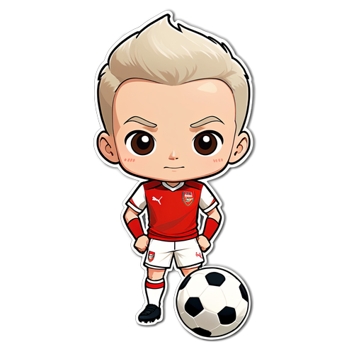 Hình chibi cầu thủ Arsenal trong trang phục thi đấu